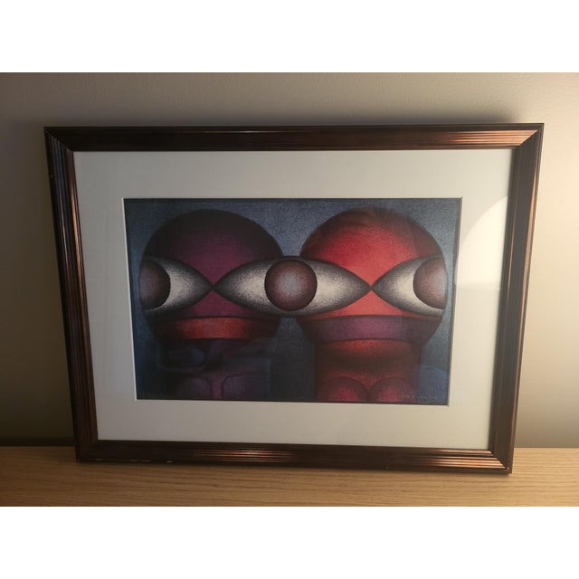 Jos Decordier, Composition with Two Figures, 1970s, Lithograph For Sale - Image 4 of 10