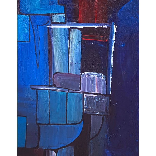 2000 - 2009 Acrylic on Canvas Abstract Voyage I Framed /Signed Yjr 16" by 20" For Sale - Image 5 of 11