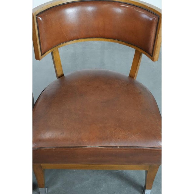 Textile Vintage Armchairs in Sheepskin, Set of 4 For Sale - Image 7 of 18