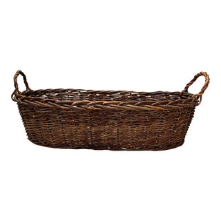 Double Handle Twig Basket For Sale
