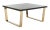 Modern Modern Square Coffee Table in Black & Brass For Sale - Image 3 of 8