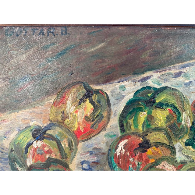 French Antique, French, Oil on Canvas Framed Painting, 1920s For Sale - Image 3 of 9