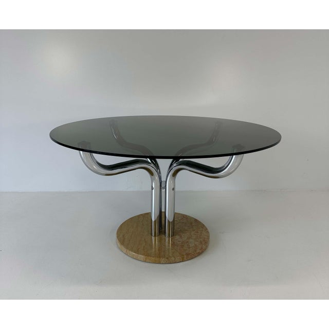 Vintage Chromed Table attributed to Guido Faleschini for Mariani, Italy, 1970s For Sale - Image 3 of 12