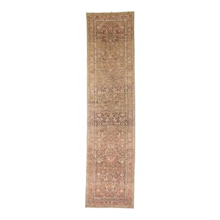 Early 20th Century Brown Persian Malayer Runner - 3'3" x 13'1" For Sale