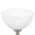Modern Chrome & White Glass Bowl-Shaped Shade Table Lamp (K: Sf) For Sale - Image 3 of 8