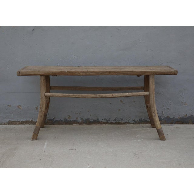 Vintage Rustic Pine Console Table For Sale - Image 4 of 4