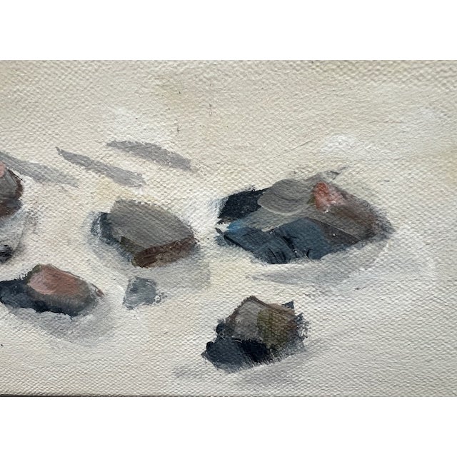 2020s "Rocky Road" Contemporary Impressionist Landscape in Off-Whites, Blues and Grays by Mill Valley Artist Mary Anne McKernie For Sale - Image 5 of 8