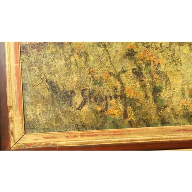 Belgian School, Painting from a Castle, Oil on Canvas For Sale - Image 4 of 6