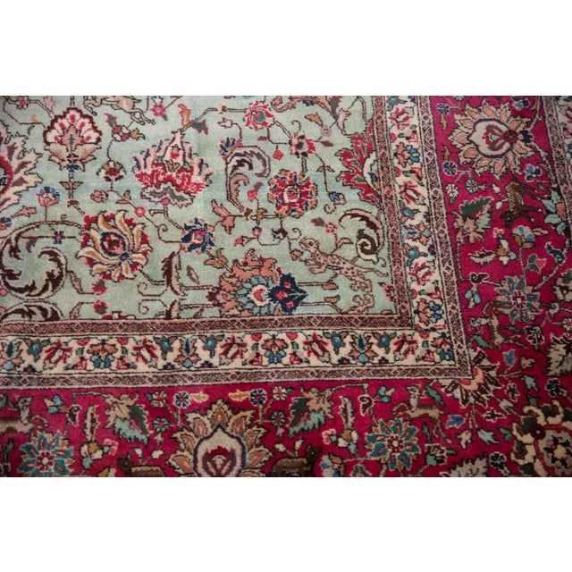 Blue Vintage Tabriz Square Rug - 11'9" X 11'10" For Sale - Image 8 of 12