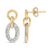Haus of Brilliance Gold Vermeil 1/10 Cttw Diamond Oval Link Earrings, Pair For Sale - Image 4 of 4