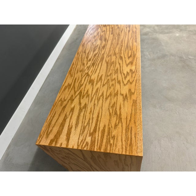 1970s Refinished Oak Sideboard Credenza For Sale - Image 10 of 10