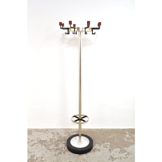 Silver Vintage Floor Coat Rack with Umbrella Stand, 1960s For Sale - Image 8 of 8