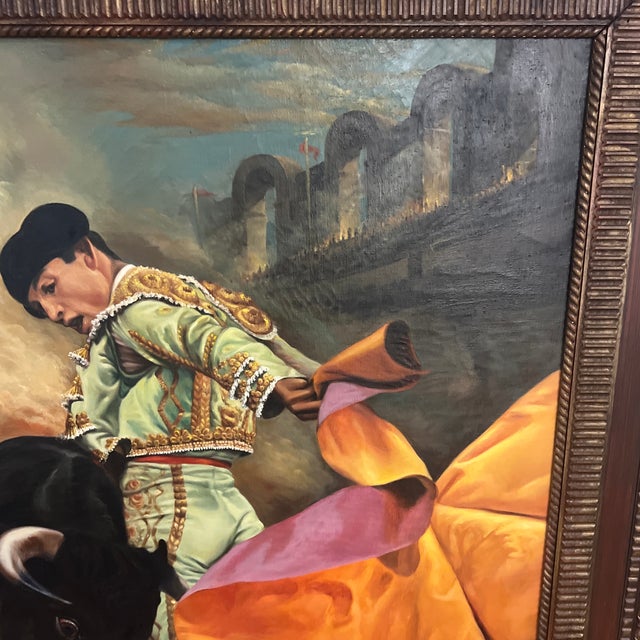 20th Century Spanish School Oil on Canvas Framed Signed Titled Matador For Sale In Washington DC - Image 6 of 12