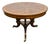 Vintage Maitland-Smith Regency Style Flame Mahogany Round Center Table With Brass Casters For Sale
