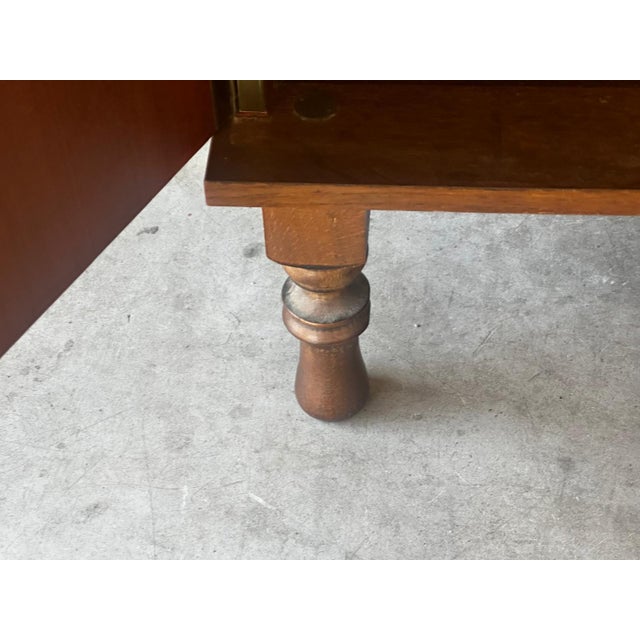 Vintage Wooden Dressing Table with Triptych Mirror, 1950s For Sale - Image 10 of 18