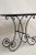 Early 20th Century French Country Pastry Style Wrought Iron Marble Top Baker's Console Table For Sale - Image 4 of 12