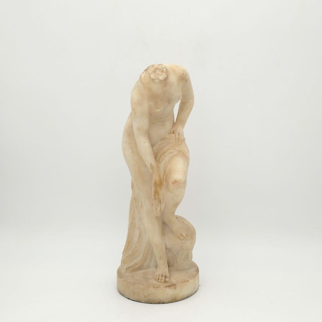 Grand Tour Alabaster Female Bather, 19th Century or Earlier For Sale - Image 4 of 7