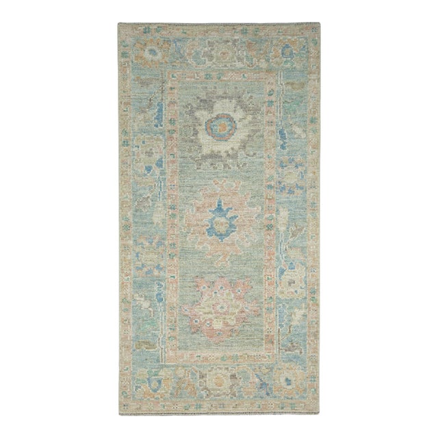 Turkish Oushak Rug 2'6" x 4'9" #17227 For Sale