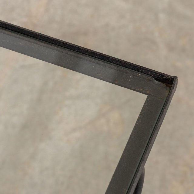 1940s French Iron and Glass Side Table For Sale - Image 11 of 13