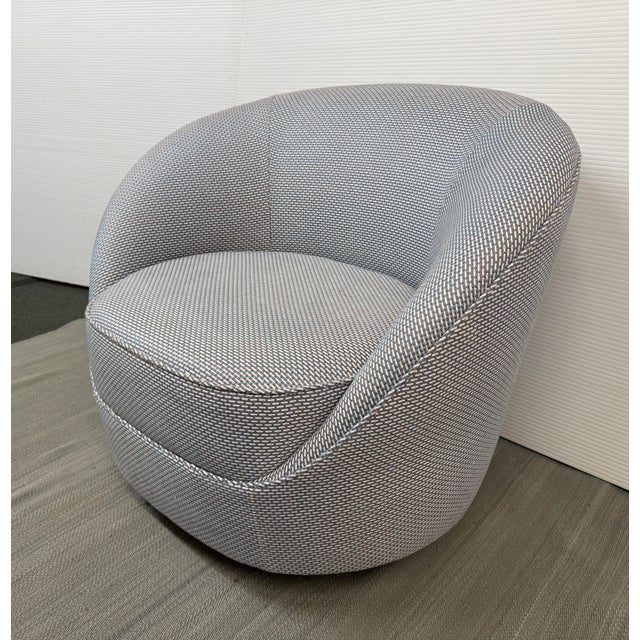 Contemporary A. Rudin Swivel Lounge Chair For Sale - Image 3 of 12
