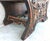 20th Spanish Polichromed & Carved Savonarola Wooden Armchair Leather Seat For Sale - Image 11 of 13