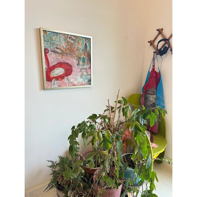 Modern Abstract Painting "Wicket Watching" For Sale - Image 10 of 11