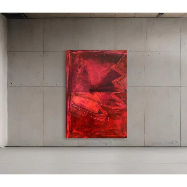 Abstract Contemporary Abstract Oil on Canvas Painting "Flag in Unknown Territory Iii" by Paul Landauer For Sale - Image 3 of 6