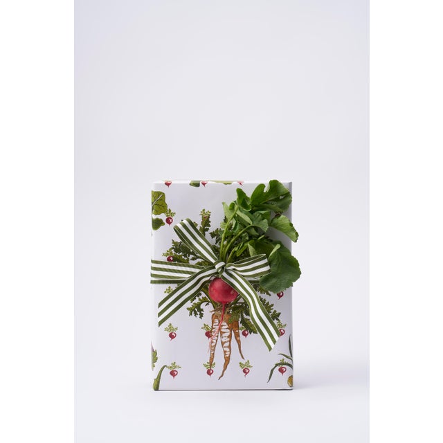 Contemporary Schumacher Green Grocer Wrapping Paper In Multi For Sale - Image 3 of 4