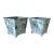 Pair of Neoclassical Metal Planters, Gray Patina For Sale