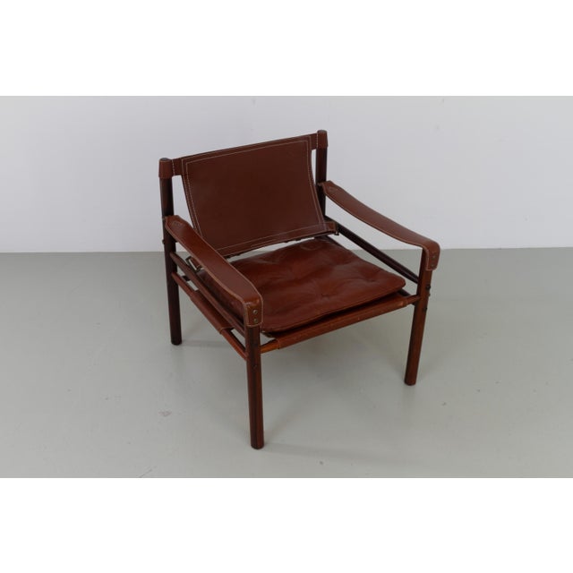 Brown Brown Sirocco Safari Lounge Chair in Rosewood by Arne Norell for Aneby Mobler, Sweden, 1970s For Sale - Image 8 of 18