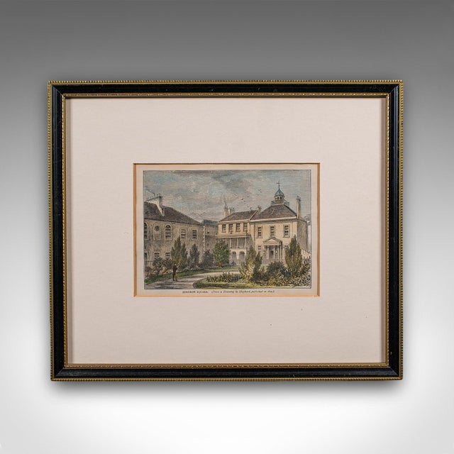 This is an antique hospital engraving. A Scottish, framed lithograph of medical interest, dating to the Victorian period...