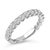 Contemporary 14K White Gold 1.00 Cttw Round Diamond Prong Set Wedding Band, Size 5 For Sale - Image 3 of 6