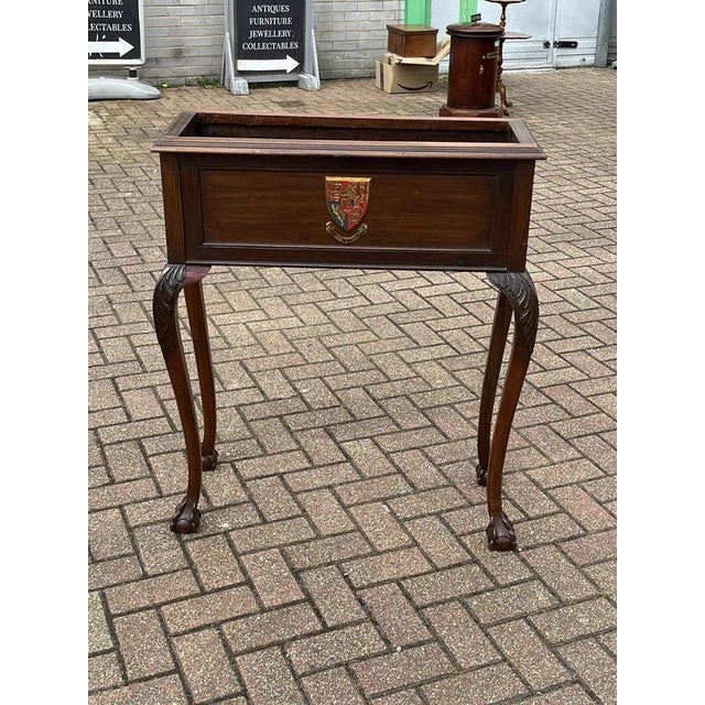 Edwardian Country House Mahogany Jardiniere For Sale - Image 10 of 15