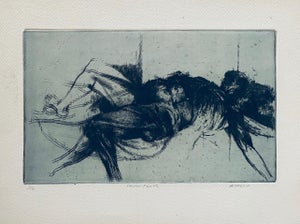 Robert A. Birmelin, Falling Figure, American Modernist Abstract Etching