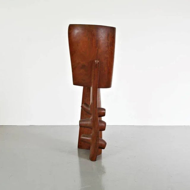 Large French Wood Sculpture, 1950s For Sale - Image 4 of 11