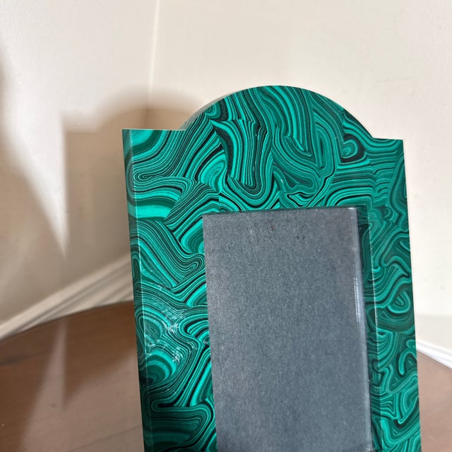 Neoclassical Vintage Malachite Picture Frame For Sale - Image 3 of 9