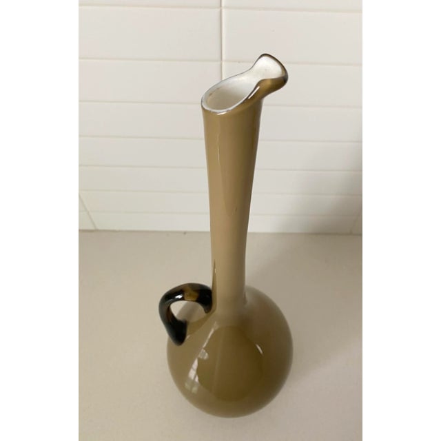 Empoli Mid 20th Century Mid-Century Modern Empoli Cased Glass Decorative Pitcher For Sale - Image 4 of 6