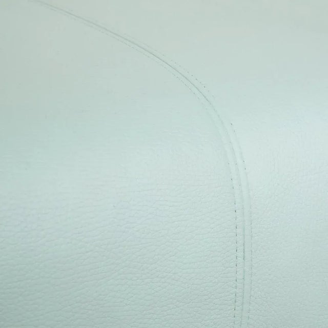 Modern Model 1600 Ottoman in Light Blue Leather from Rolf Benz For Sale - Image 3 of 10
