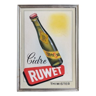 Advertising Maquette for Cidre Ruwet, Thimister, Belgium, 1950s For Sale