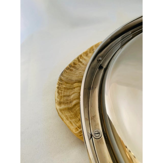 Silver Mid 20th Century Ravarini Castoldi Vintage Silverplate & Horn Handle Tray For Sale - Image 8 of 13