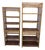 Bamboo Wicker Rattan Display Shelving Etageres Set of Two 6159 For Sale