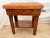 Vintage Butcher Block Carving Table Oak Base With Drawer Shelf End Cut Maple Top For Sale - Image 4 of 15