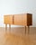 Danish oak sideboard from the 1950s, 160 cm. Two slatted sliding doors—the typical tambour door closure of 1950s Danish...