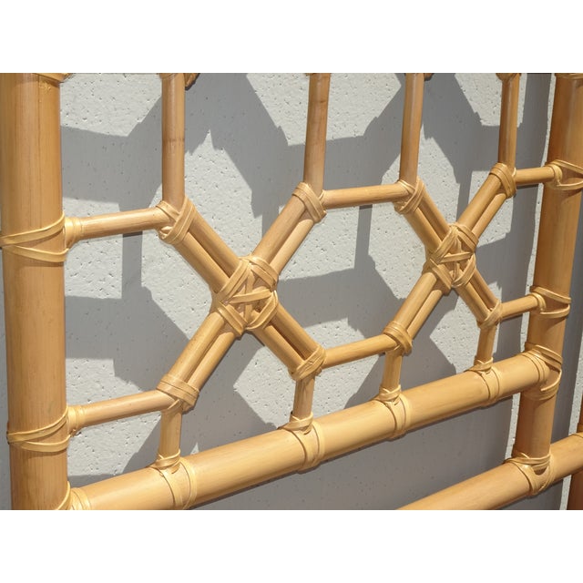 Vintage French Country Bamboo Queen Headboard For Sale - Image 14 of 15
