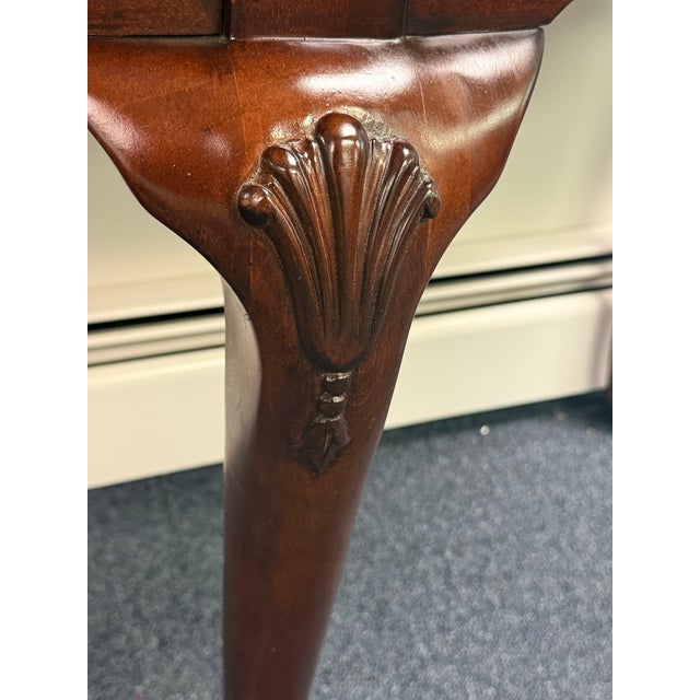 Brown Kincaid Solid Cherry Georgian Demi Lune Console Table For Sale - Image 8 of 12