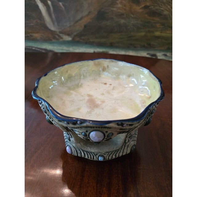 Art Nouveau Antique Art Nouveau Amphora Big Jewel Centerpiece For Sale - Image 3 of 9