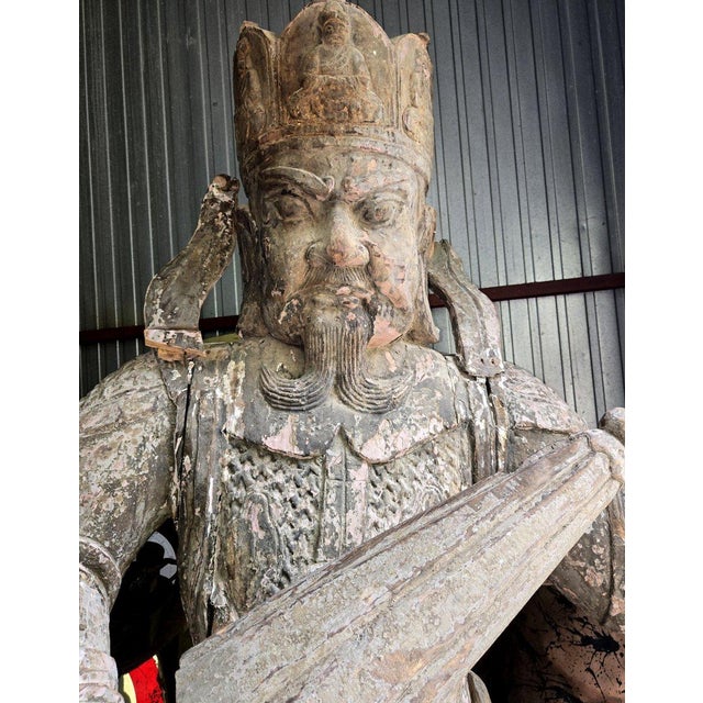 Asian School, Gigantic Sculpture, 1800s, Wood For Sale - Image 6 of 9