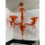 Orange Orange Translucent Glass Chandelier, Contemporary Design For Sale - Image 8 of 9