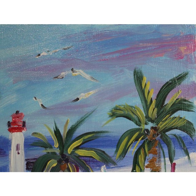 Yvon Grac, The Cros Dei Pin Beach at St. Jean Cap Ferrat, 1990s, Oil Painting on Canvas, Framed For Sale - Image 9 of 18