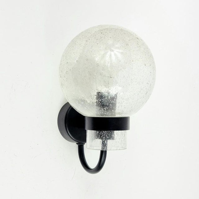 Mid-Century Modern Vintage Glass Wall Lights from Limburg, Germany, 1980s, Set of 2 For Sale - Image 3 of 8